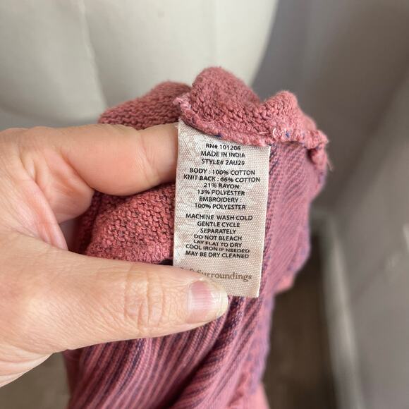 Soft Surroundings Pink Cowl Neck Knit Sweater Dress Size Large Boho Chic - Picture 10 of 10